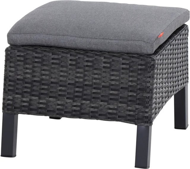 Siena Garden Hocker Taranto aus Aluminium in Anthrazit Matt mit Sitzkissen - Bild 1