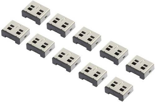 Renkforce USB-A Port Schloss rf-USBBlocker-02 10er Set Silber ohne Schlüssel RF-4463019 - Bild 1
