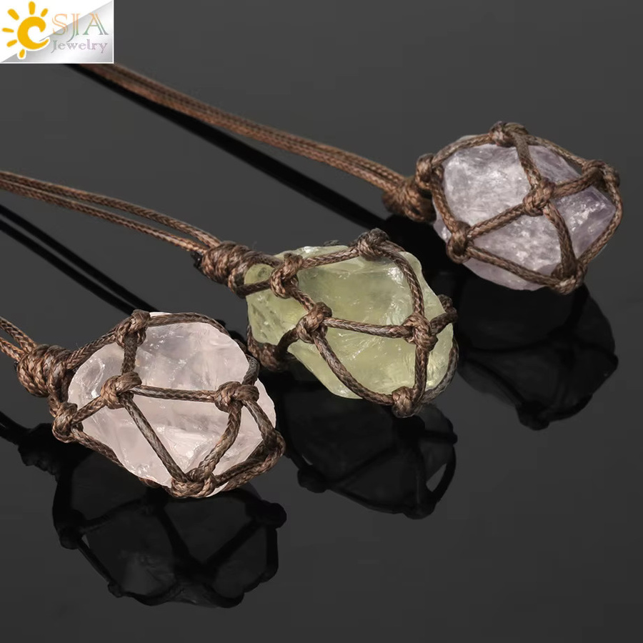 CSJA Halskette, Amethyst, Rosenquarz, Damen - Bild 2