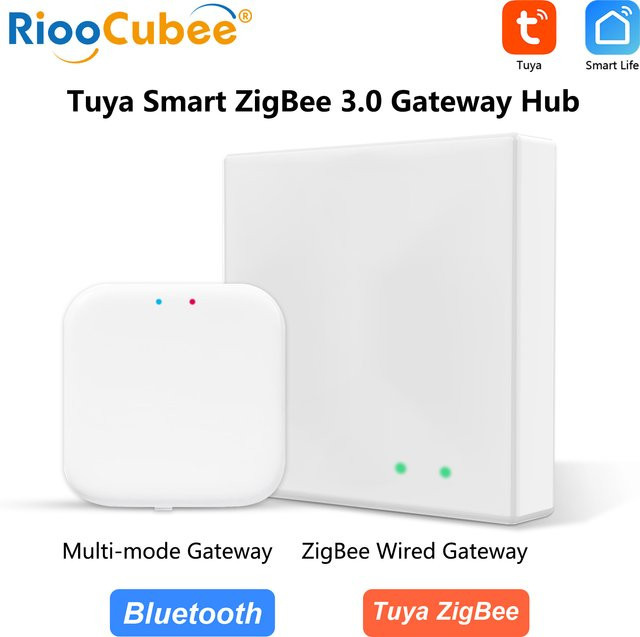 RiooCube Tuya ZigBee 3.0 Wired Gateway und Multi-Mode Bluetooth Hub für Smart Life App in Weiß - Bild 1