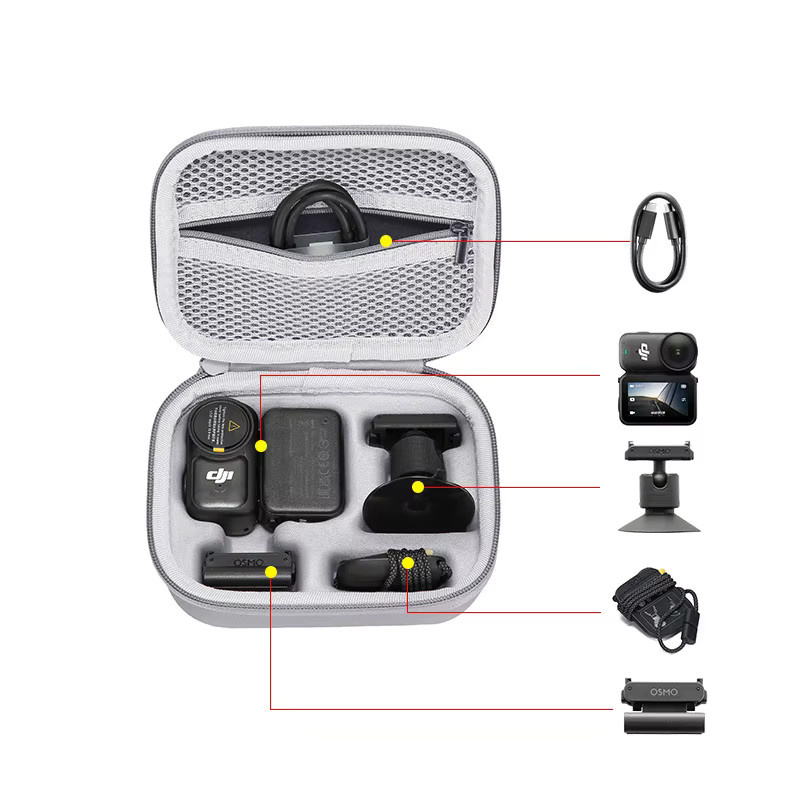 Wasserdichte Mini-Aufbewahrungstasche für DJI OSMO NANO in Grau - Bild 2