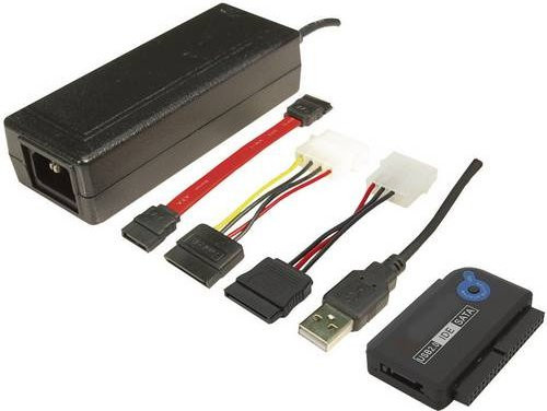LogiLink Festplatten Adapter USB 2.0 auf SATA und IDE in Schwarz - Bild 1