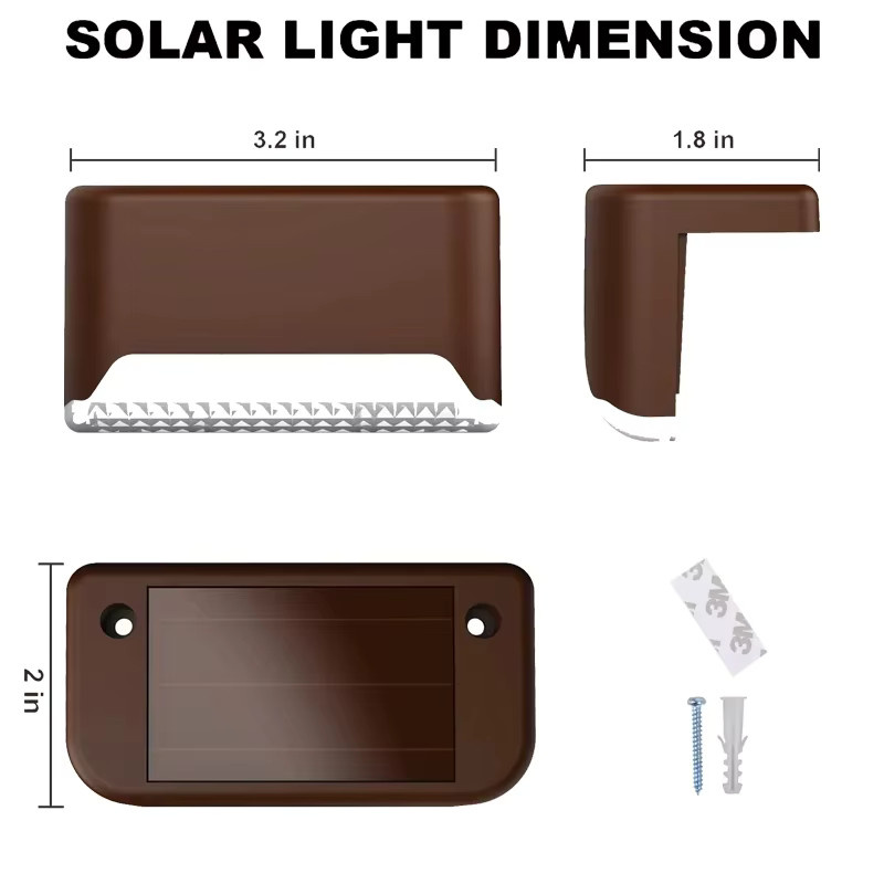 Solar Deck Licht Set IP65 Wasserdicht für Garten Terrasse und Treppen in Warmweiß - Bild 4