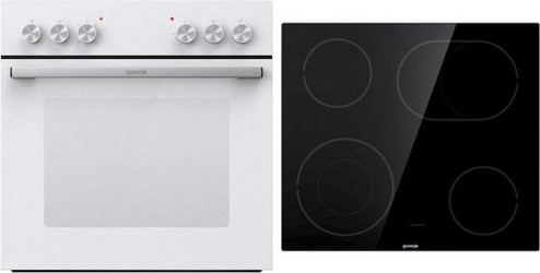 Gorenje Duo Set ACW bestehend aus Backofen BCA6715AO1WK und Kochfeld ECDA643SC in Weiß und Schwarz - Bild 1