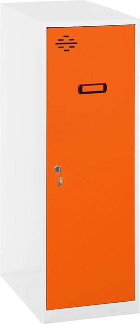 PROREGAL Schließfachwürfel AMEGO Spind Garderobe mit Schließfach, Farbe: Orange-Weiß, H x B x T: 91,5 x 40 x 50 cm - Bild 1