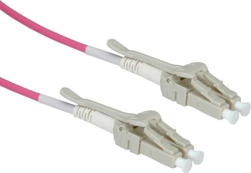 Roline Glasfaser LWL Anschlusskabel OM4 Multimode 50/125 µm Violett 5 m mit LC-Stecker auf LC-Stecker - Bild 1