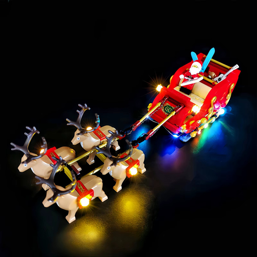 LEGO Weihnachtsmannschlitten, Dekorative LED-Leuchten, mit Batteriekasten - Bild 2