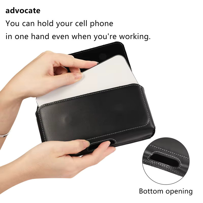 FaLi Qisubao Echtleder Handyholster mit Gürtelclip für iPhone und Galaxy, erhältlich in Schwarz oder Braun - Bild 3