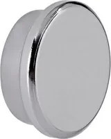 MAUL Neodym-Kraftmagnet aus Edelstahl in Silber mit 13 kg Tragkraft, Durchmesser: 25 mm - Bild 1
