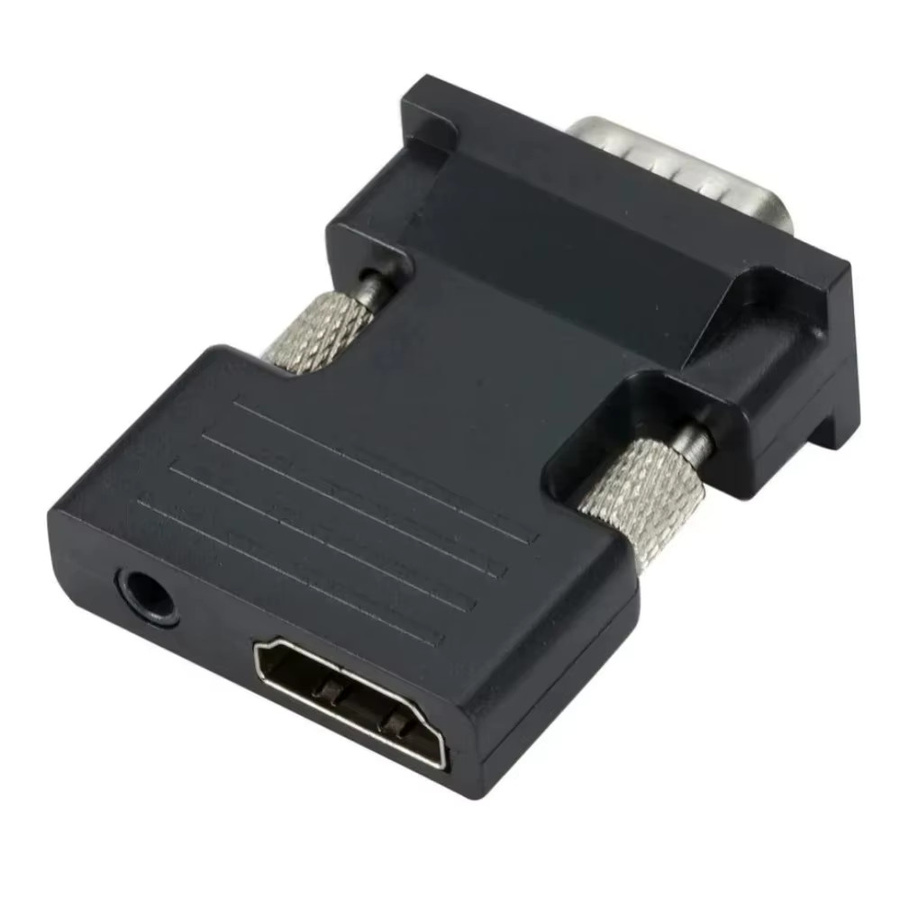 PzzPss VGA zu HDMI Konverter mit Audio und Video für 1080P, Adapterkabel für PC und Laptop zu HDTV oder Projektor, Schwarz - Bild 4