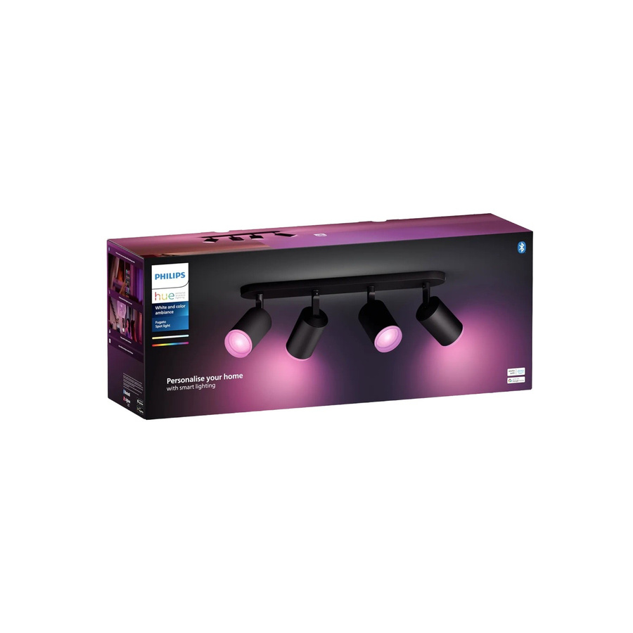 Philips Hue Fugato Smart-LED-Aufbauspot White & Color Ambiance Schwarz 4er Set - Bild 3