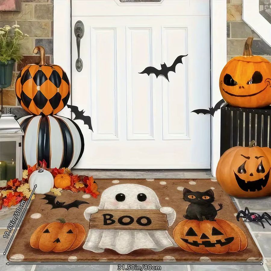 VIKAMA Halloween Fußmatte für gruselige Dekoration in Veranda, Küche oder Badezimmer - Bild 1