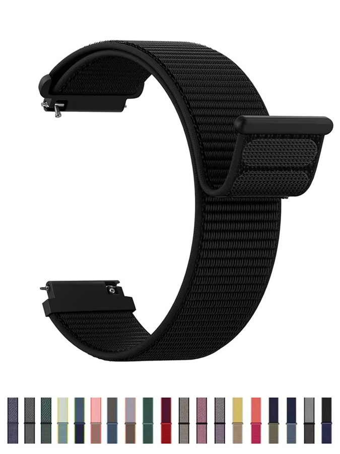 NEY Uhrenarmband Textil/NATO, 18 mm, Schwarz, Sportband - Bild 3