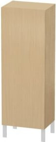 Duravit L-Cube Halbhochschrank Eiche natur mit Glastür, B/T/H: 50 x 36,3 x 132 cm - Bild 1