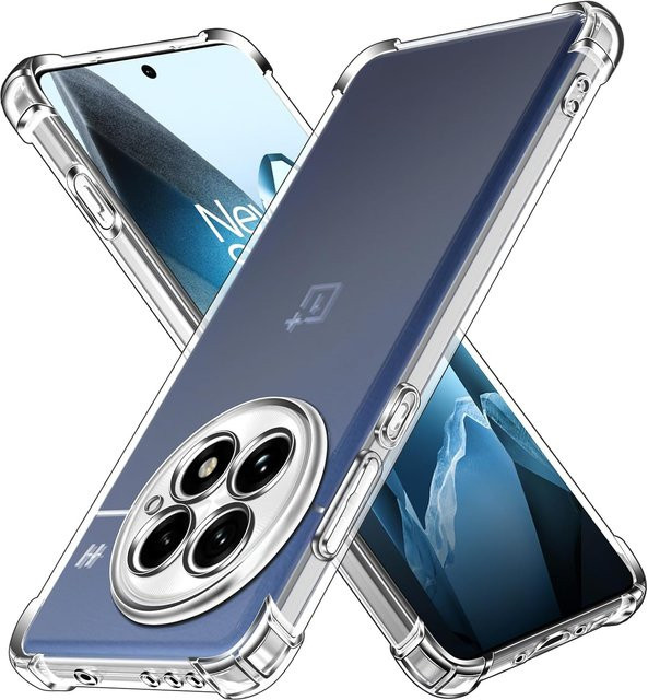 Stoßfeste transparente Schutzhülle für OnePlus 13 12 11R 10 Pro 10T und OnePlus Nord 4 mit Airbag-Stoßstange und weicher Rückseite - Bild 1