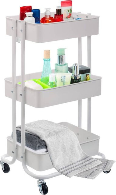 Pocoline Rollwagen aus Metall in Weiß B/H/T: 44 x 76 x 33 cm - Bild 1