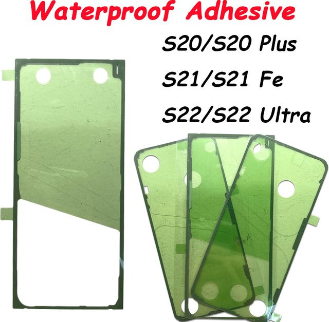 Wasserdichter Klebeaufkleber für die Rückseite und Batterieabdeckung von Samsung S23 S21 S20 Ultra S21 FE S21 Plus - Bild 1