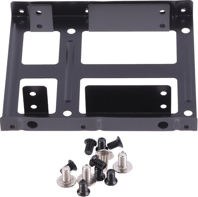 JETTING Interner SSD und Festplatten Adapter für Desktop PC, 2,5 bis 3,5 Zoll, Schwarz - Bild 1