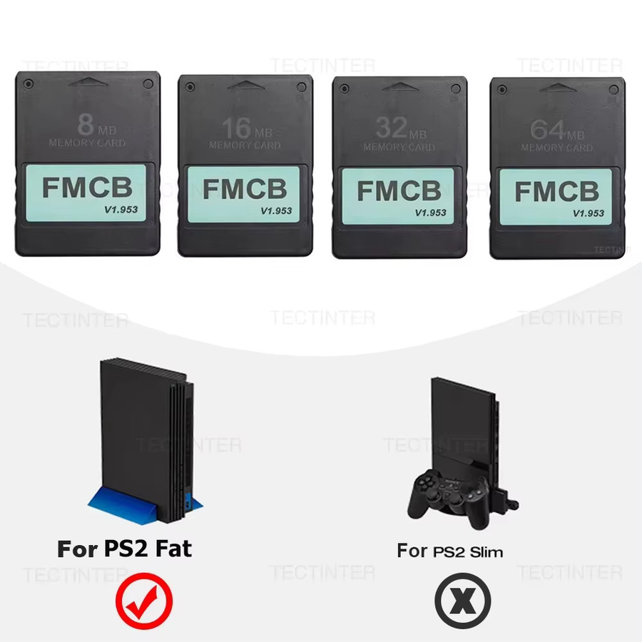 TECTINTER FMCB Free McBoot Speicherkarte für PlayStation 2, Farbe: Schwarz - Bild 2