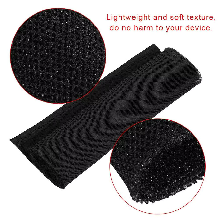 Lautsprecher Mesh Tuch Staubdichte Akustik Schutzhülle für Stereo und Radio in Schwarz oder Rot, B: 140 cm, H: 50 cm - Bild 3