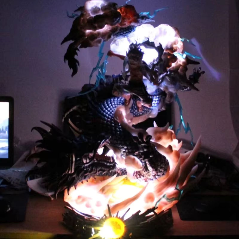 Bandai Anime Figur Ruffy Gear 5 Nika vs Kaido Action Figur aus Kunststoff, mehrfarbig, Höhe: 55 cm - Bild 6
