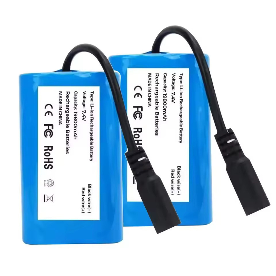 ALalito Lithium-Batterie 7,4 V 19800 mAh in Blau für T188 T888 2011-5 RC Suchboot und Fernbedienung Zubehör - Bild 2