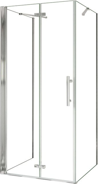 AICA U-Duschkabine mit Falttür und 2 Seitenwänden, transparent, B/T/H: 80 x 80 x 195 cm - Bild 1