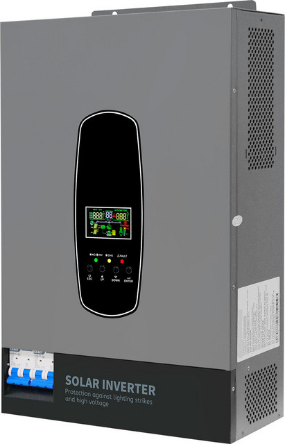 DATOUBOSS Solar-Hybrid-Wechselrichter 48V 6200W mit 8500W PV-Eingang und 120A MPPT, Reiner Sinus-Wechselrichter 48VDC zu 230VAC in Grau, unterstützt batterielosen Betrieb und BMS-Schutzsystem - Bild 1