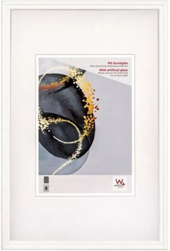 Walther Design Kunstglas Bild Select Weiß in Holzoptik, Abstrakt, B: 20 cm, H: 30 cm - Bild 1