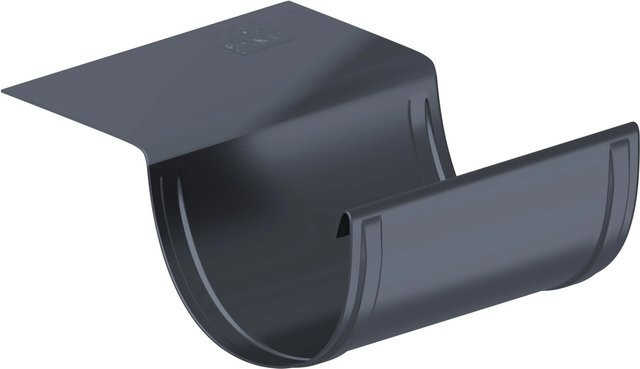 Sarei Verbinder für SDF-Halbrundrinne Piccolo aus Aluminium in Anthrazit RG 80 - Bild 1