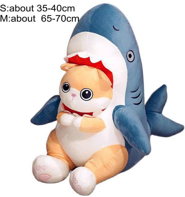 Linyi toy Haifischschwanz Katze Plüschtier, Blau - Bild 1