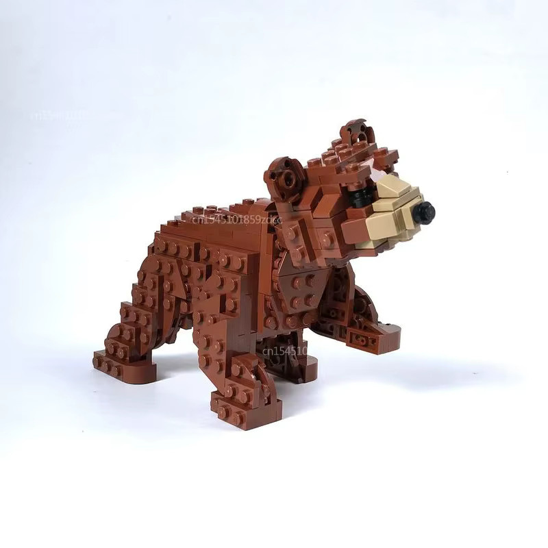 Garno MOC Tier-Serie Bärenjunges Wolf Rotfuchs Waschbär, Bausteine-Set - Bild 2