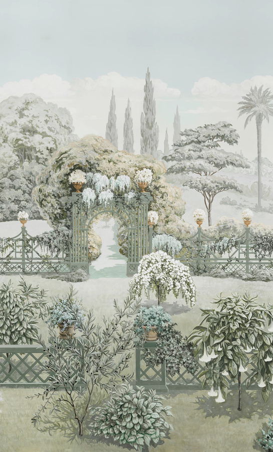 Isidore Leroy Tapete Paradis Perdu Verdure Panel A mit botanischem Floral-Design aus Vlies - Bild 1