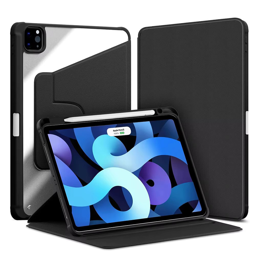 DZSWYCASE 360 Grad drehbare Schutzhülle für iPad Air 11 Zoll M4 M3 M2 sowie iPad Air 5./4. Generation und iPad Pro 11 Zoll 2018-2022 mit Stifthalter-Abdeckung in Schwarz oder Grün - Bild 6