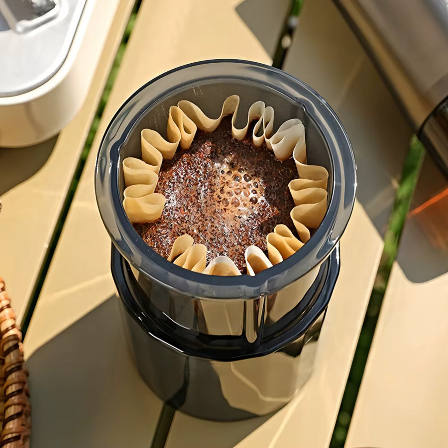WUWANLI 3-in-1 Kaffeeset für unterwegs, handgefertigtes Reise-Kaffeegeschirr aus Glas in Grün oder Schwarz - Bild 4
