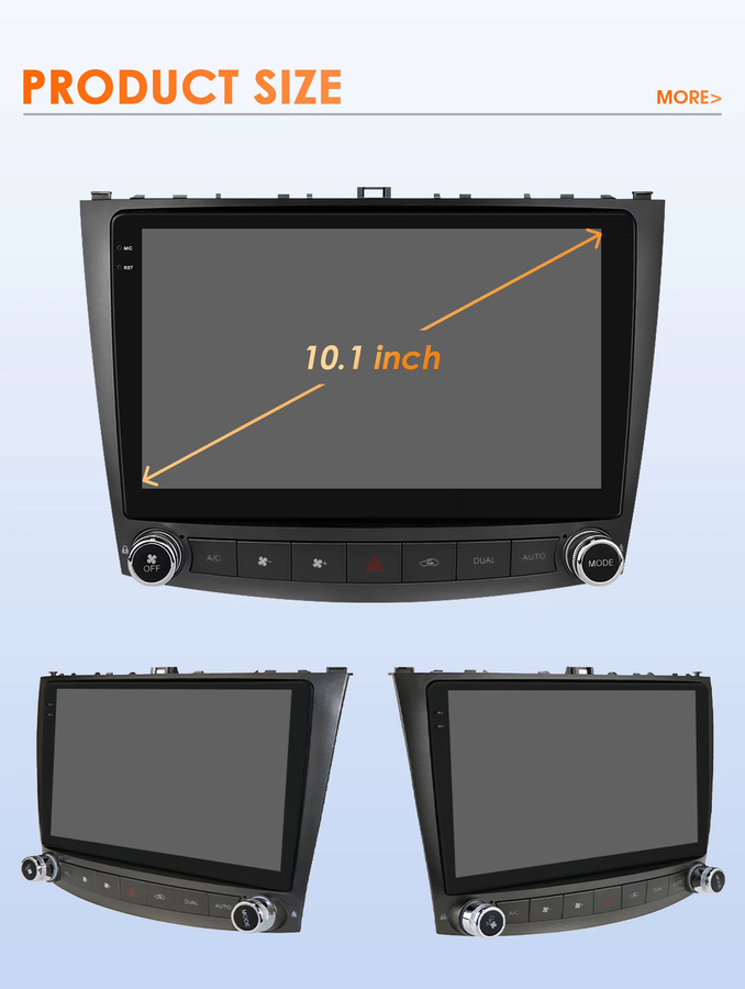 OSSURET Multimedia Autoradio mit Video Player für Lexus IS250 200 300 350 (2006-2012) mit Carplay, Android Auto, 4G, DSP und GPS in Schwarz - Bild 5