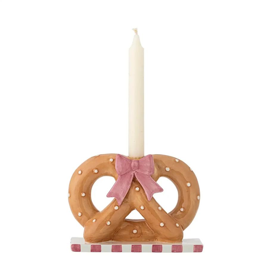 Bloomingville Keramikkerzenhalter Pretzie braun Höhe: 19 cm - Bild 1
