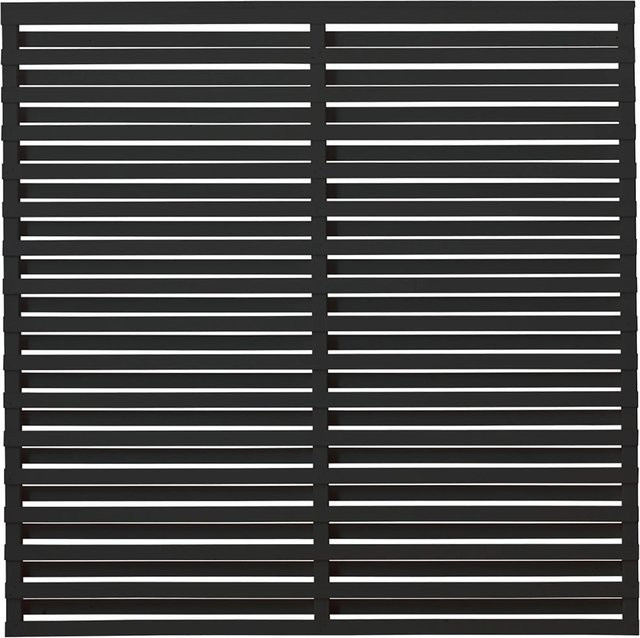 Plus Sichtschutzzaun Osaka aus lackiertem Nadelholz in Schwarz, B/H: 180 x 180 cm - Bild 1