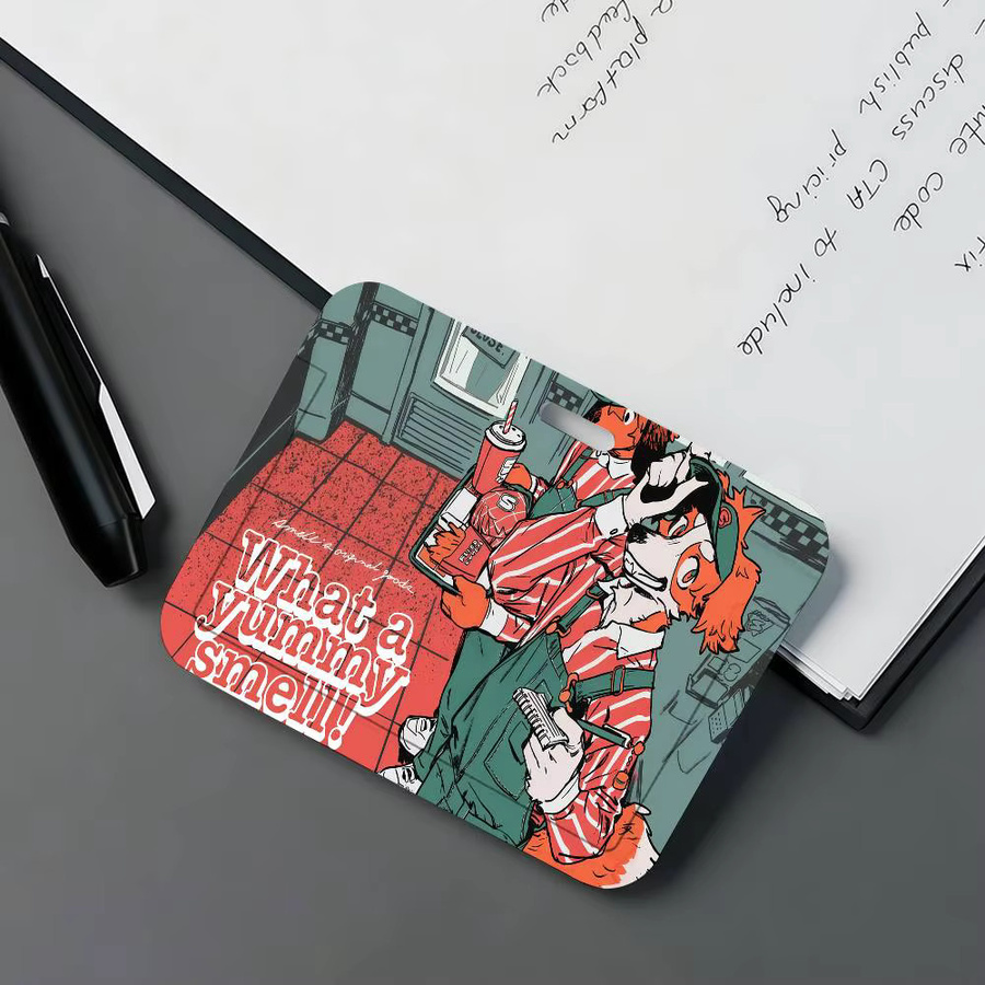 S-SMELL N-Nagabe Cartoon Furry Kartenhalter in Multicolour für Arbeitsausweise, Zugangskarten und Buskarten - Bild 4
