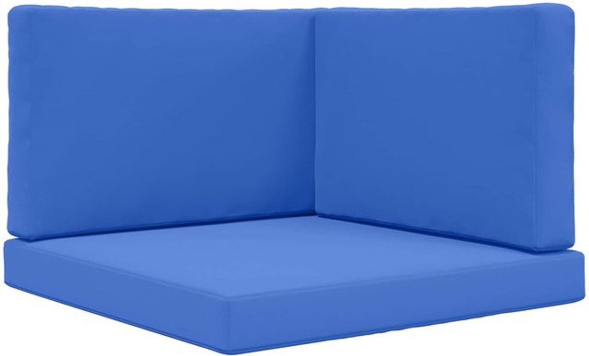 3er-Set quadratische Sofakissen für draußen von vidaXL in Blau aus Polyester - Bild 1