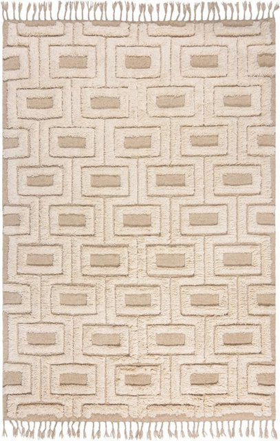 Flair Rugs Hochflorteppich Greek Key in Beige, B/T: 160 x 230 cm - Bild 1