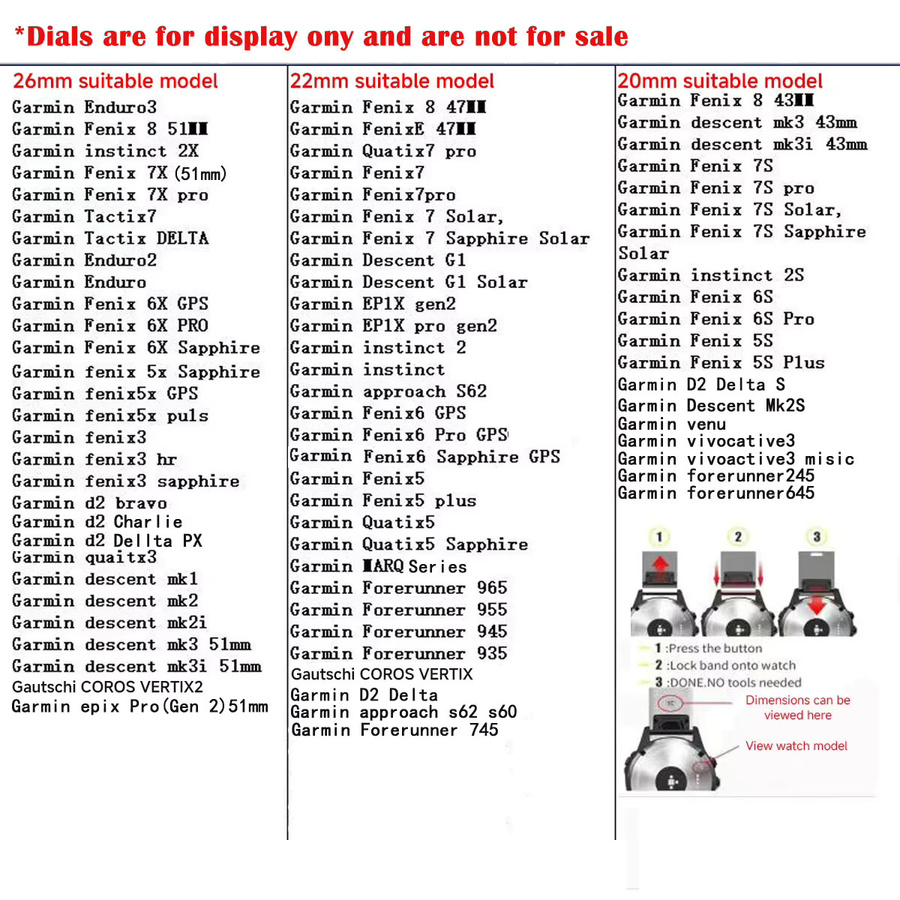 OAKCHARM Uhrenarmband Silikon, Schwarz, 20mm 22mm 26mm - Bild 5