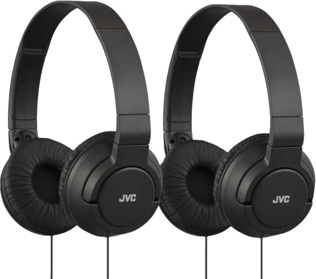 JVC HA-S180 On-Ear Kopfhörer Doppelpack in Schwarz mit 3,5 mm Klinkenanschluss - Bild 1