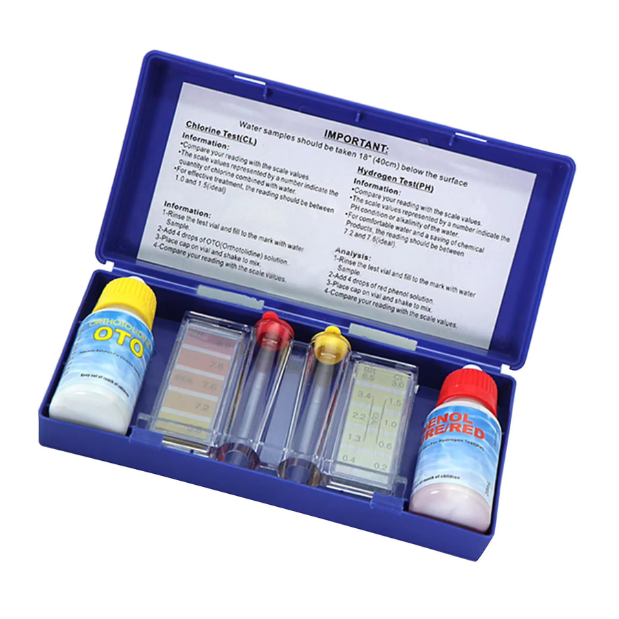Meterk Testrohr-Wasserqualitätsprüflösung mit Teststreifen-Röhrenwerkzeug zur PH-Wert-Messung und Restchlor-Erkennung - Bild 3