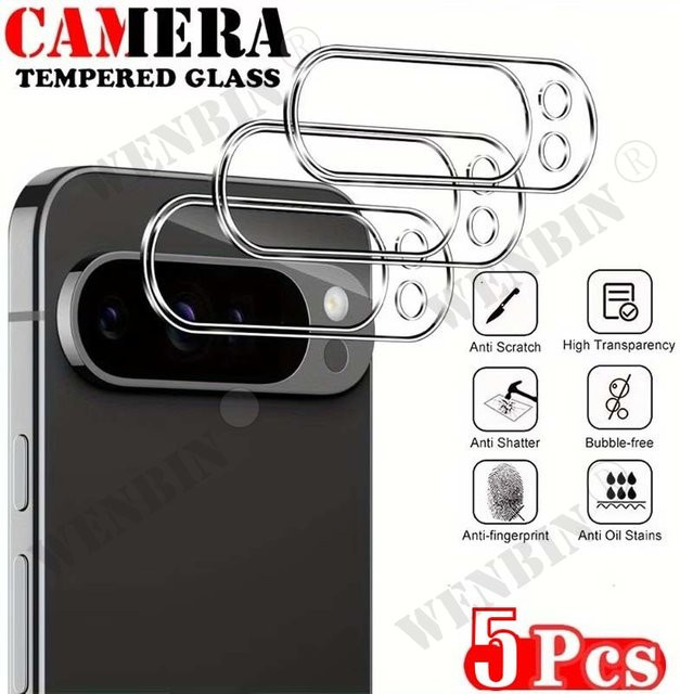WENBIN 5 Stück Kameraobjektiv-Schutzglas für Google Pixel 10 Pro XL 10A, transparente Kamerafolie für vollständige Abdeckung - Bild 1