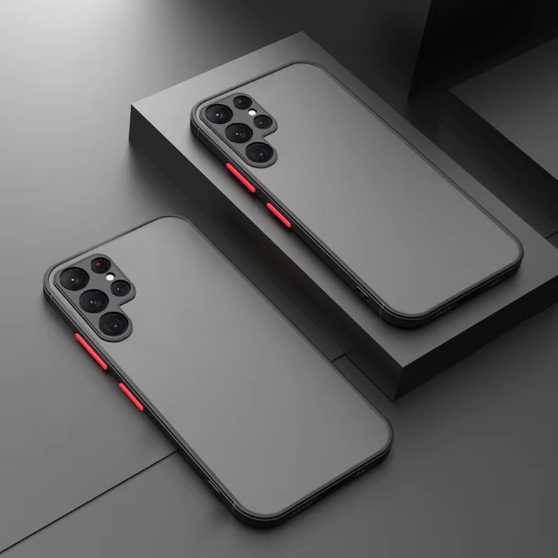 Hybride stoßfeste Schutzhülle in Militärqualität für Samsung Galaxy S25 Ultra S25 S24 S23 S22 S21 Ultra Plus FE, Hard Cover, durchscheinend schwarz - Bild 3