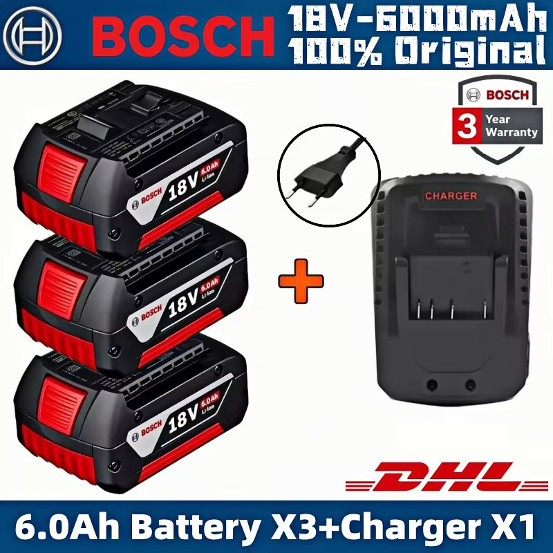 Bosch 18V Akku Ersatzakku 6000mAh Schwarz für Profi-Systeme BAT609 BAT618 - Bild 6