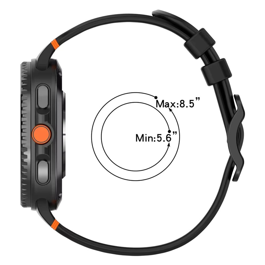 Uhrenarmband Samsung Galaxy Watch 8 Classic, Silikon, Schwarz, Unisex - Bild 1