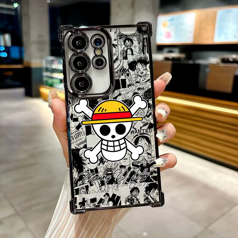 Handyhülle mit Anime One Piece Luffy Logo für Samsung Galaxy S26 Ultra, S25, S24, S23, S21, S20 FE und S25 Plus 5G in Multicolour - Bild 2