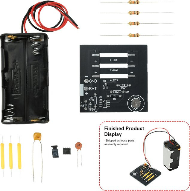 Aideepen DIY-Lötübungsset mit DC 6 V, berührungsempfindlich und stufenlos dimmbar für elektronische Lötprojekte für Anfänger - Bild 1
